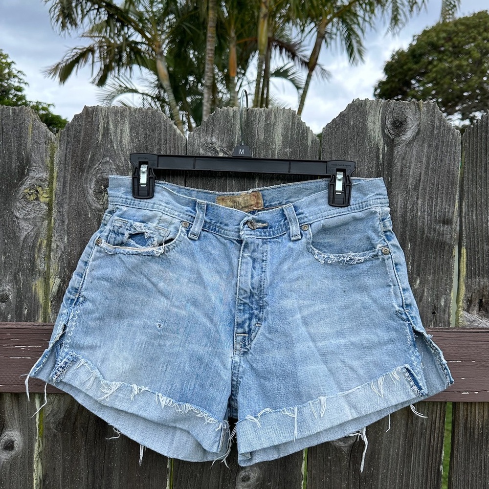 Reworked “vintage” BKE cutoff denim shorts